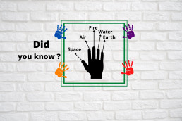 the five elements are involved when one eats with their hands.